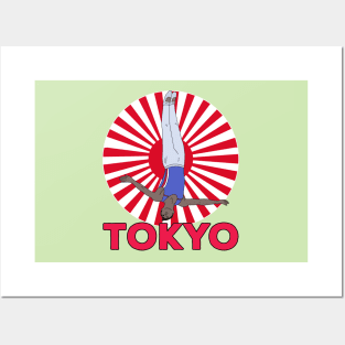 Tokyo Trampoline Gymnastics Posters and Art
